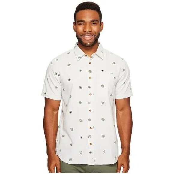 O'Neill Men's 100% Cotton Fog Brees Button Up Collar Shirt L - Picture 1 of 7